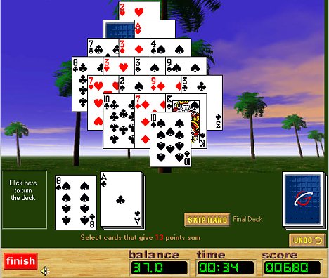 pyramid 13 solitaire free online